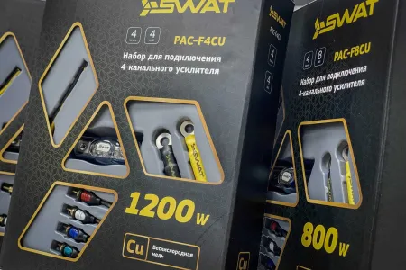 НОВИНКИ, брендовые МЕДНЫЕ комплекты для подключения усилителей от SWAT