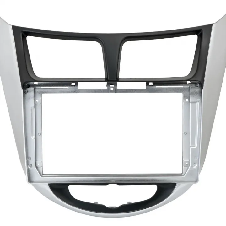 Incar RHY-FC803 Рамка UMS для HYUNDAI Solaris 2011-2017, 9" BLACK/SILVER в Саратове
