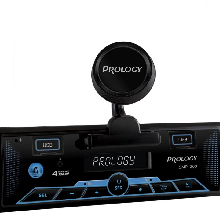 PROLOGY SMP-300 USB Bluetooth FLAC multicolor магнитола с магнитным держателем для смартфона в Саратове