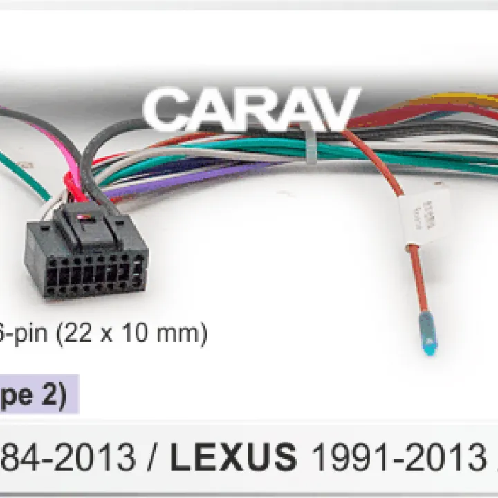 Carav 16-014 разъем 16-pin Toyota 1984+, Lexus 1991+, Daihatsu 1985+ (Питание + Динамики + Руль) в Саратове